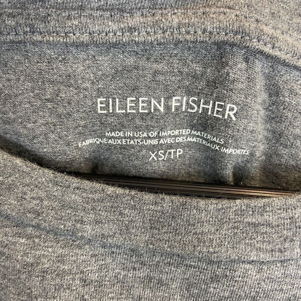 EILEEN FISHER T Shirt Dress Women’s XS Gray Knee-Length Jersey Knit W/ Pockets - Picture 4 of 6